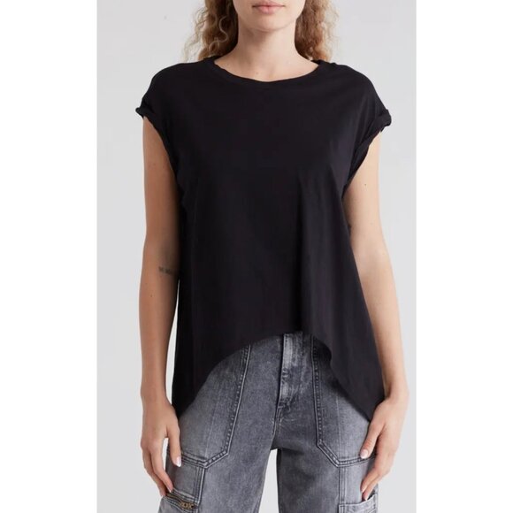 AllSaints Black Sanza Cotton Tank top size M - Picture 1 of 9